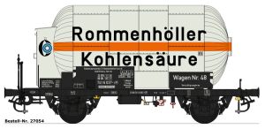 Druckgas-Kesselwagen Rommenh�ller DB Ep. IVb FS - Steiner Modellwerke 27054F Spur 1
